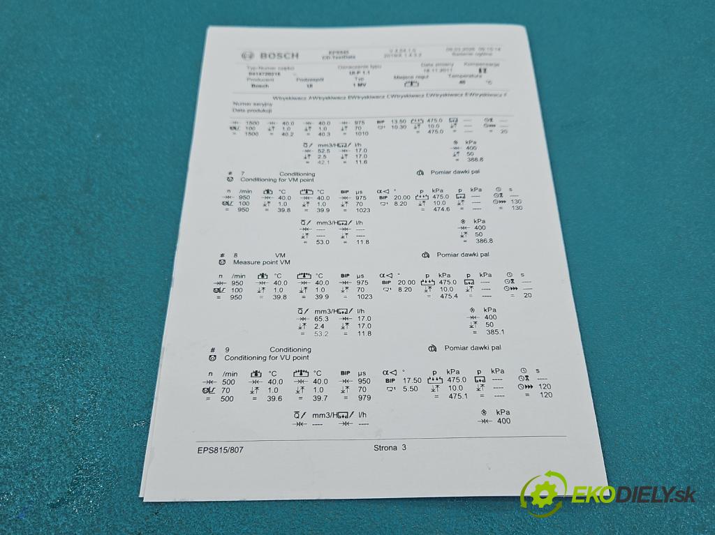 Audi A4 B6 2000-2004 1.9 TDI (AVF) 131 HP manual 96 kW 1896 cm3 4- vstrekovacie čerpadlo 0414720216 (Vstrekovač paliva)