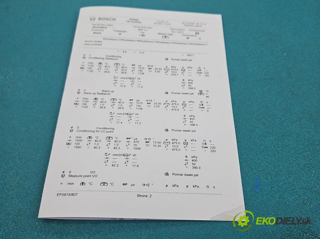 Audi A4 B6 2000-2004 1.9 TDI (AVF) 131 HP manual 96 kW 1896 cm3 4- vstrekovacie čerpadlo 0414720216 (Vstrekovač paliva)