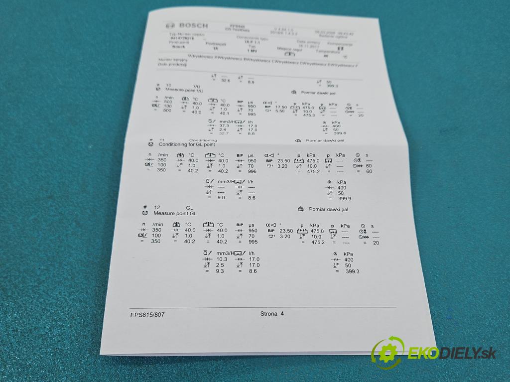 Audi A4 B6 2000-2004 1.9 TDI (AVF) 131 HP manual 96 kW 1896 cm3 4- vstrekovacie čerpadlo 0414720216 (Vstrekovač paliva)