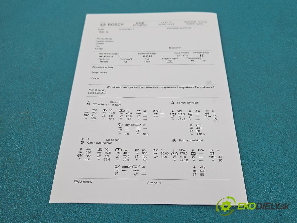 Audi A4 B6 2000-2004 1.9 TDI (AVF) 131 HP manual 96 kW 1896 cm3 4- vstrekovacie čerpadlo 0414720216 (Vstrekovač paliva)