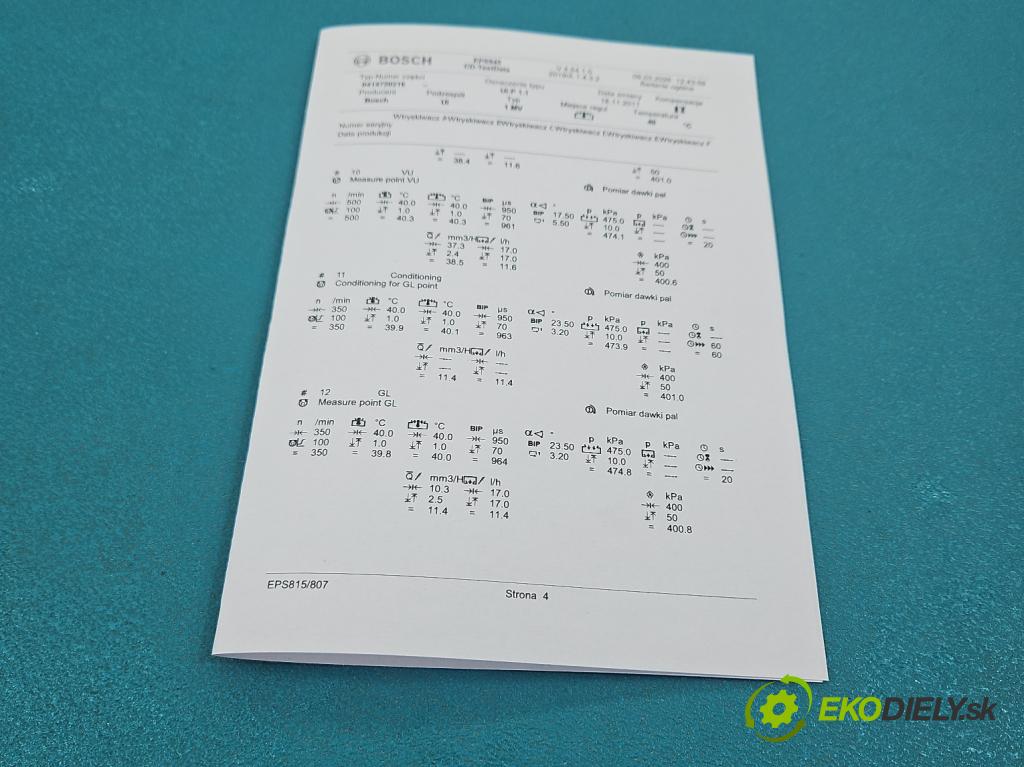 Audi A4 B6 2000-2004 1.9 TDI (AVF) 131 HP manual 96 kW 1896 cm3 4- vstrekovacie čerpadlo 0414720216 (Vstrekovač paliva)