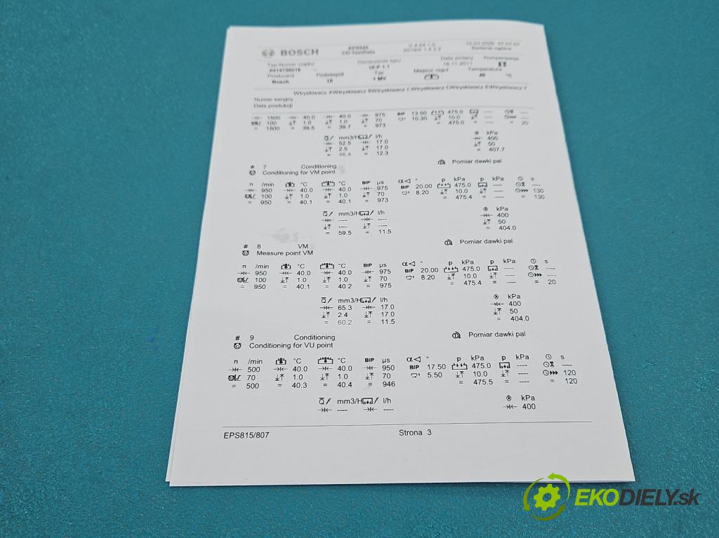 Vw Passat B5 1995-2005 1.9 tdi 131 HP manual 96 kW 1896 cm3 4- vstrekovacie čerpadlo 0414720216 (Vstrekovač paliva)