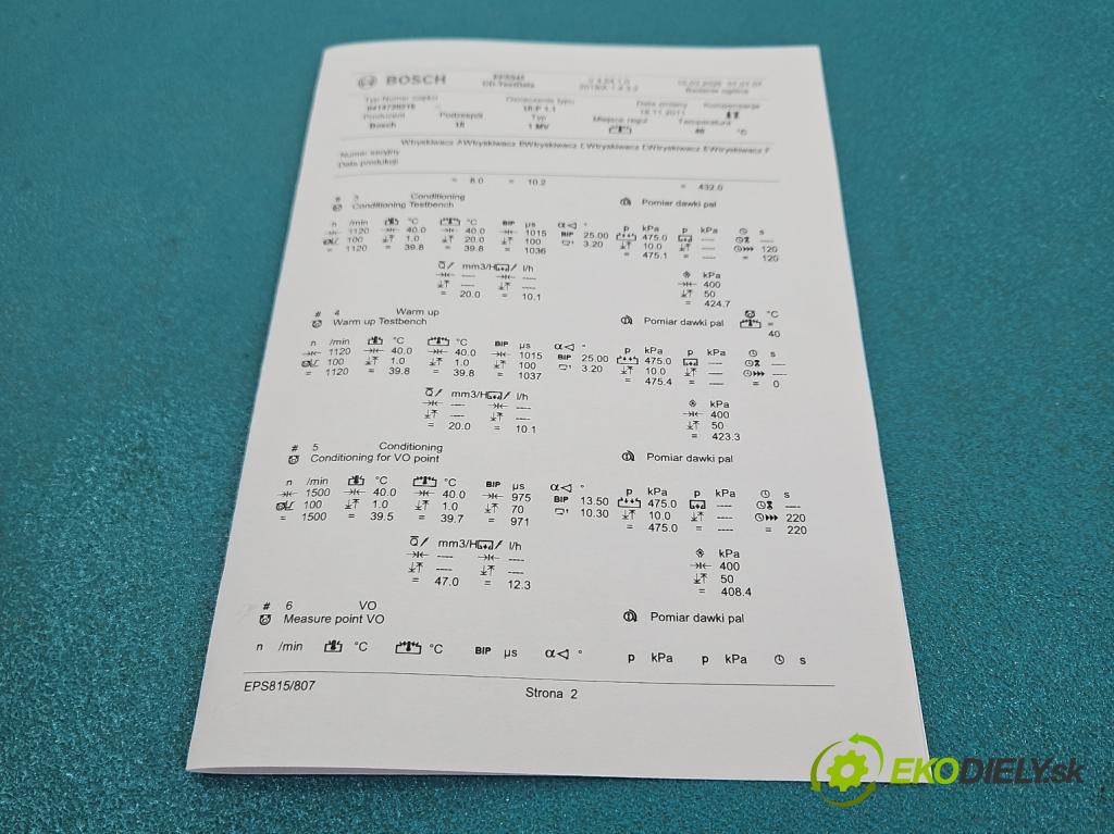Vw Passat B5 1995-2005 1.9 tdi 131 HP manual 96 kW 1896 cm3 4- vstrekovacie čerpadlo 0414720216 (Vstrekovač paliva)