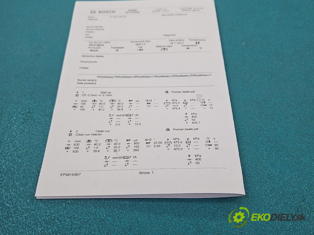 Vw Passat B5 1995-2005 1.9 tdi 131 HP manual 96 kW 1896 cm3 4- vstrekovacie čerpadlo 0414720216 (Vstrekovač paliva)