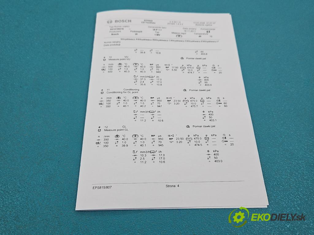 Vw Passat B5 1995-2005 1.9 tdi 131 HP manual 96 kW 1896 cm3 4- vstrekovacie čerpadlo 0414720216 (Vstrekovač paliva)