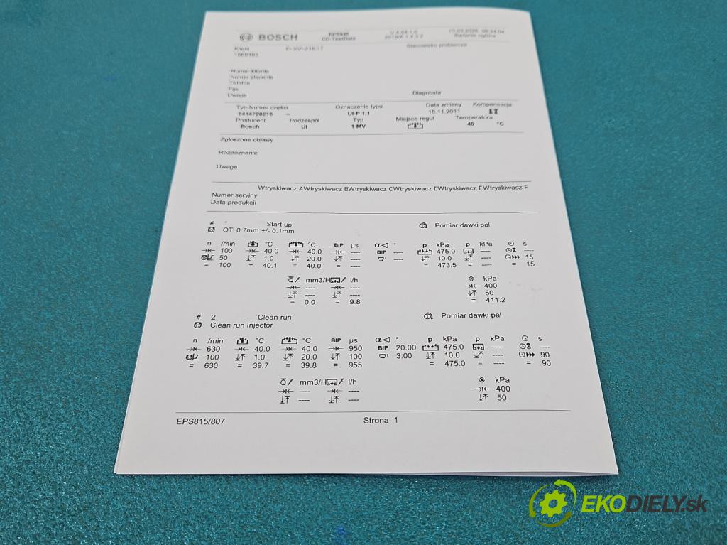 Vw Passat B5 1995-2005 1.9 tdi 131 HP manual 96 kW 1896 cm3 4- vstrekovacie čerpadlo 0414720216 (Vstrekovač paliva)