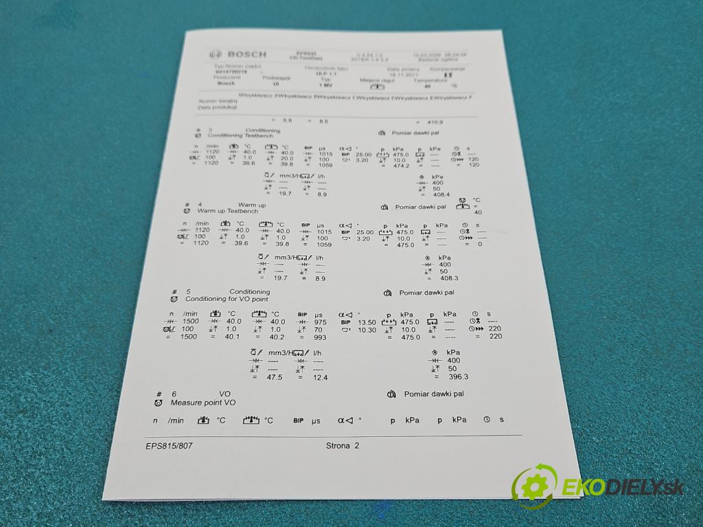 Vw Passat B5 1995-2005 1.9 tdi 131 HP manual 96 kW 1896 cm3 4- vstrekovacie čerpadlo 0414720216 (Vstrekovač paliva)