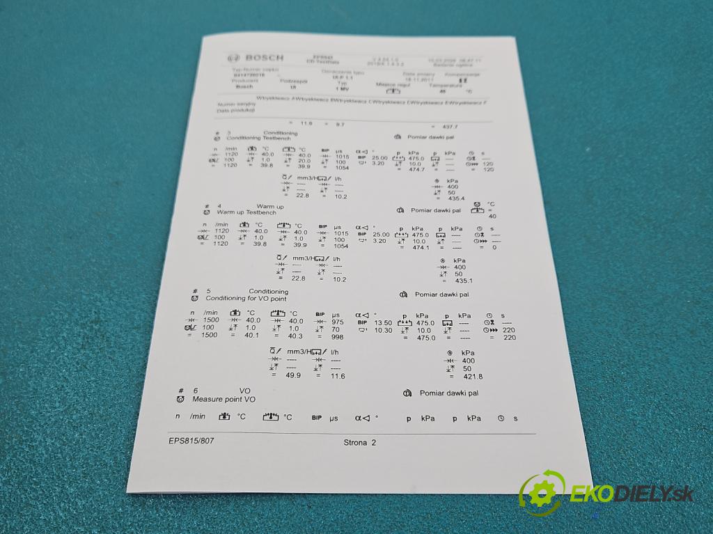 Vw Passat B5 1995-2005 1.9 tdi 131 HP manual 96 kW 1896 cm3 4- vstrekovacie čerpadlo 0414720216 (Vstrekovač paliva)