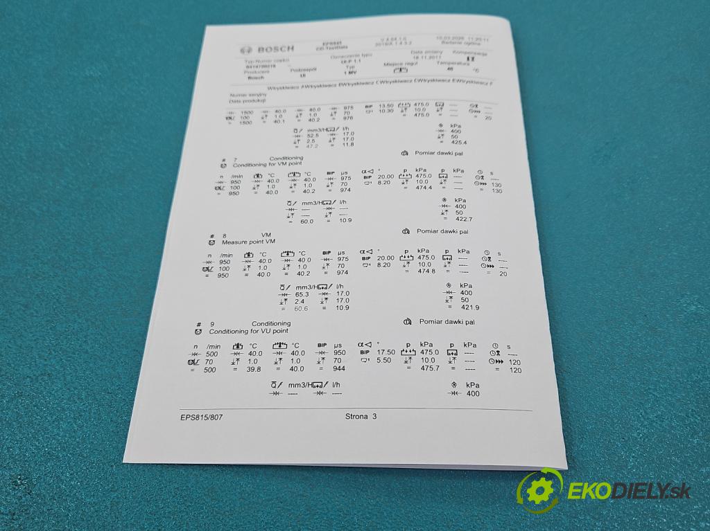 Vw Passat B5 1995-2005 1.9 tdi 131 HP manual 96 kW 1896 cm3 5- vstrekovacie čerpadlo 0414720216 (Vstrekovač paliva)