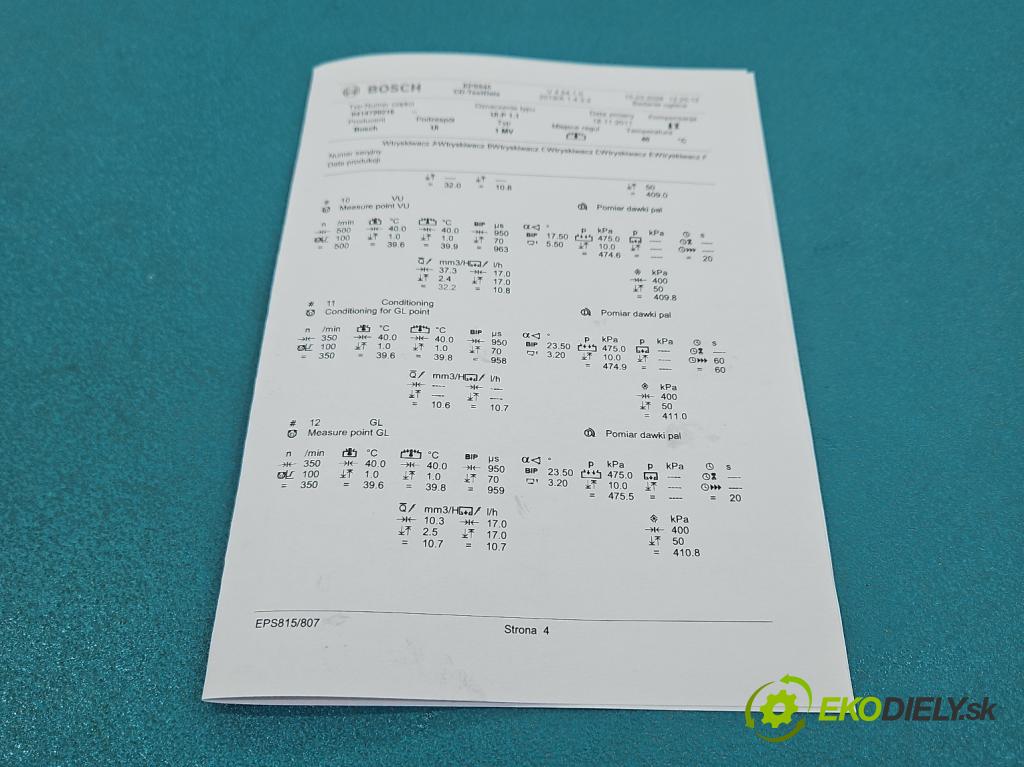 Vw Passat B5 1995-2005 1.9 tdi 131 HP manual 96 kW 1896 cm3 5- vstrekovacie čerpadlo 0414720216 (Vstrekovač paliva)