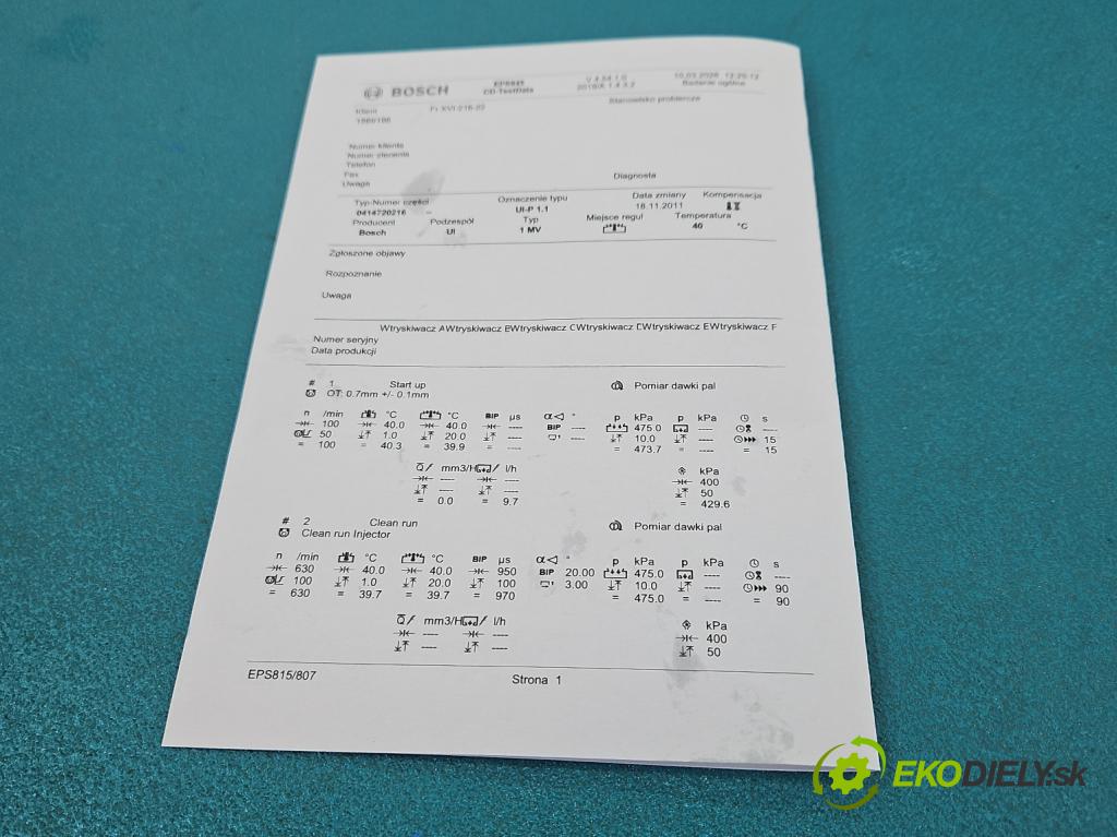 Vw Passat B5 1995-2005 1.9 tdi 131 HP manual 96 kW 1896 cm3 5- vstrekovacie čerpadlo 0414720216 (Vstrekovač paliva)