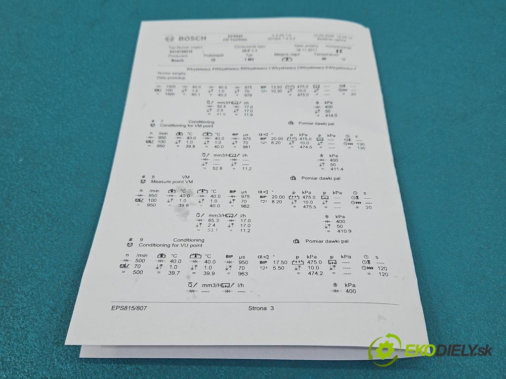 Vw Passat B5 1995-2005 1.9 tdi 131 HP manual 96 kW 1896 cm3 5- vstrekovacie čerpadlo 0414720216 (Vstrekovač paliva)