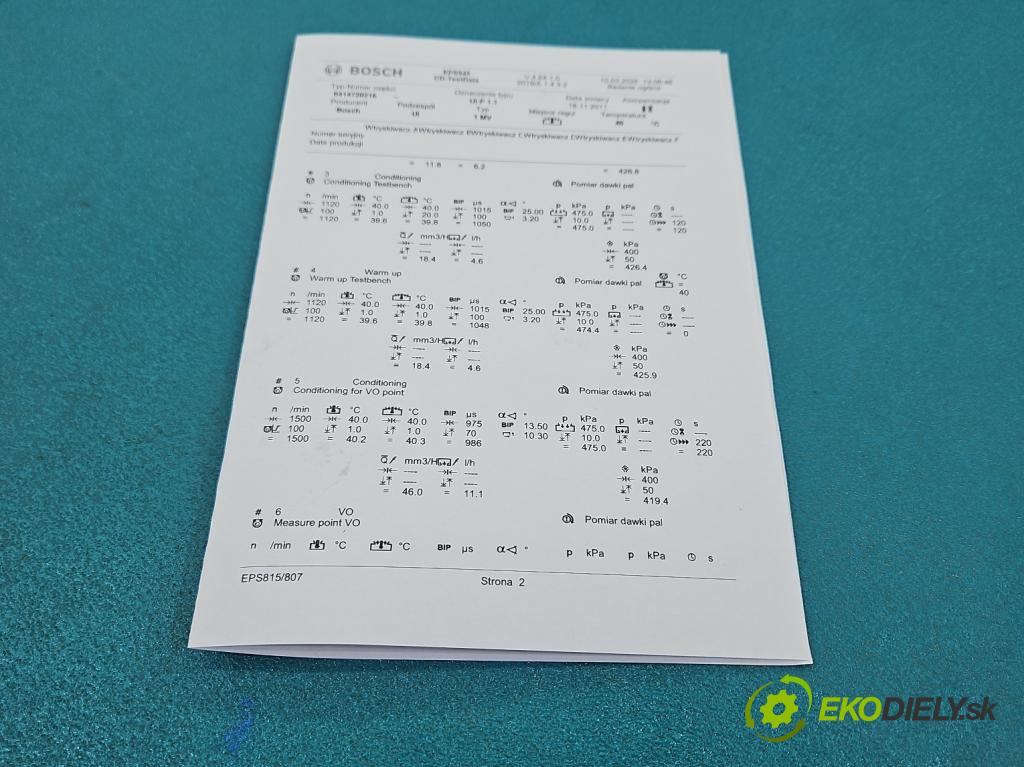 Vw Passat B5 1995-2005 1.9 tdi 131 HP manual 96 kW 1896 cm3 5- vstrekovacie čerpadlo 0414720216 (Vstrekovač paliva)