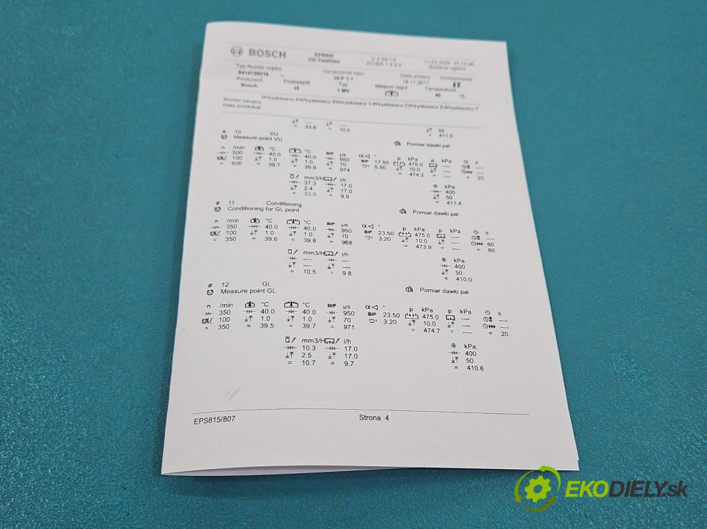 Vw Passat B5 1995-2005 1.9 tdi 131 HP automatic 96 kW 1896 cm3 5- vstrekovacie čerpadlo 0414720216 (Vstrekovač paliva)