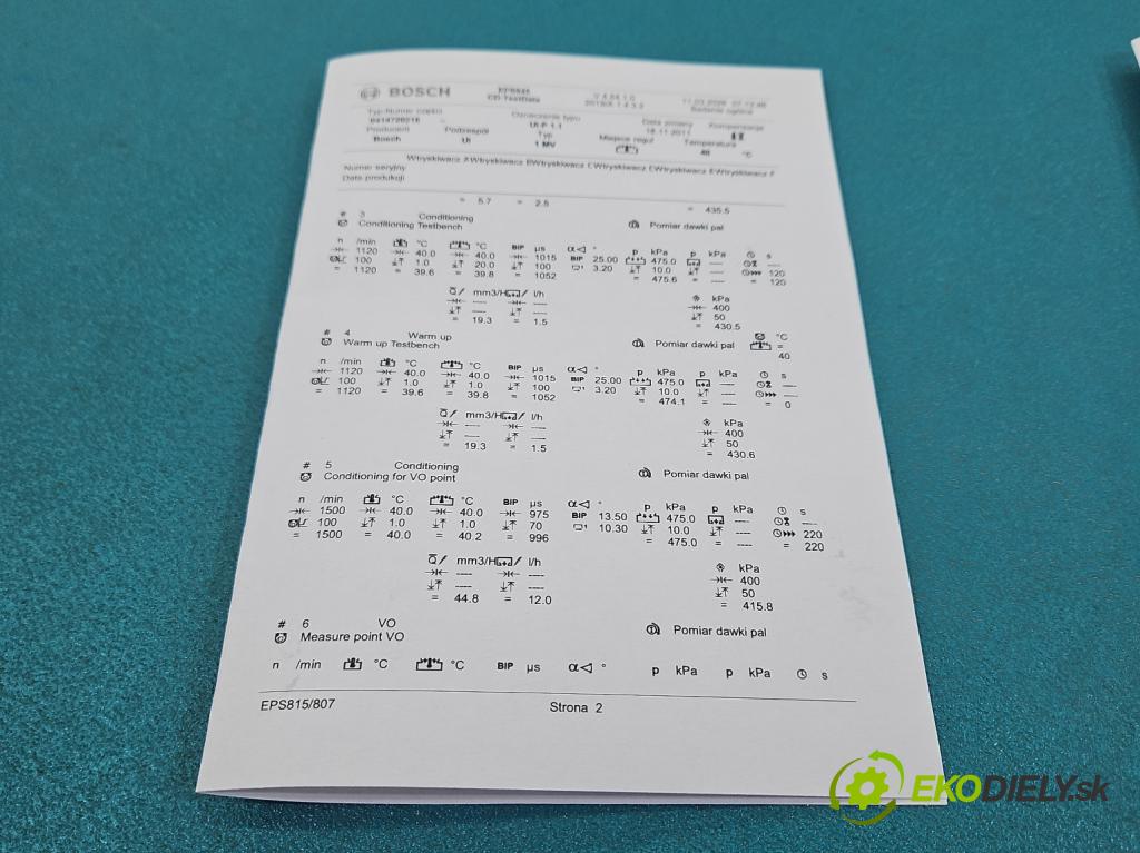 Vw Passat B5 1995-2005 1.9 tdi 131 HP automatic 96 kW 1896 cm3 5- vstrekovacie čerpadlo 0414720216 (Vstrekovač paliva)