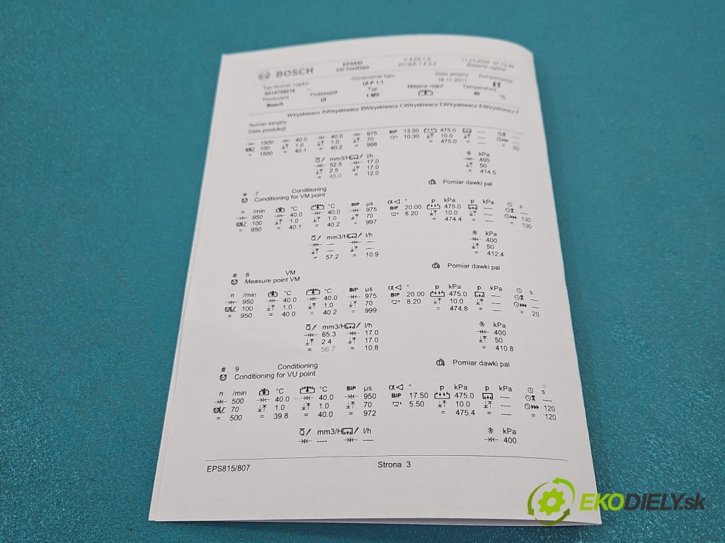 Vw Passat B5 1995-2005 1.9 tdi 131 HP automatic 96 kW 1896 cm3 5- vstrekovacie čerpadlo 0414720216 (Vstrekovač paliva)