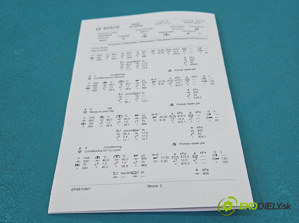 Vw Passat B5 1995-2005 1.9 tdi 131 HP automatic 96 kW 1896 cm3 5- vstrekovacie čerpadlo 0414720216 (Vstrekovač paliva)