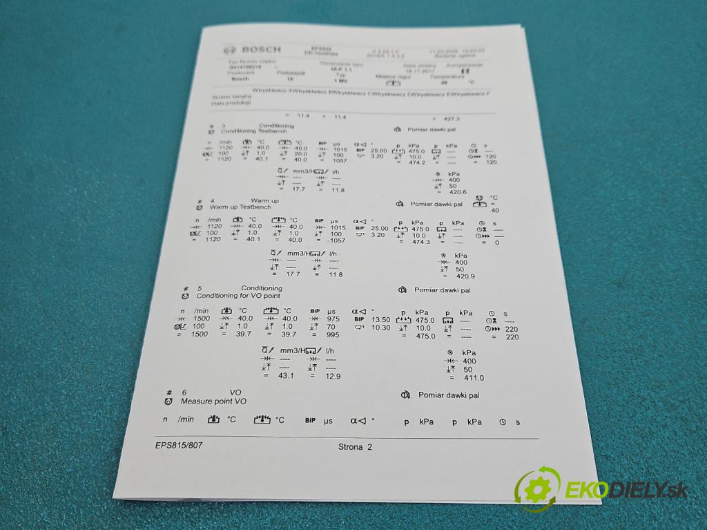 Vw Passat B5 1995-2005 1.9 tdi 131 HP automatic 96 kW 1896 cm3 5- vstrekovacie čerpadlo 0414720216 (Vstrekovač paliva)