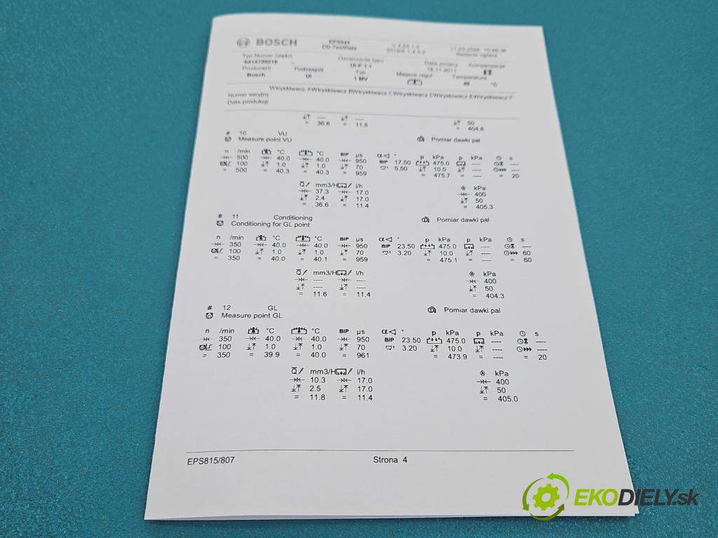 Vw Passat B5 1995-2005 1.9 TDi 131 hp manual 96 kW 1896 cm3 5- vstřikovací čerpadlo 0414720216 (Vstřikovač paliva)