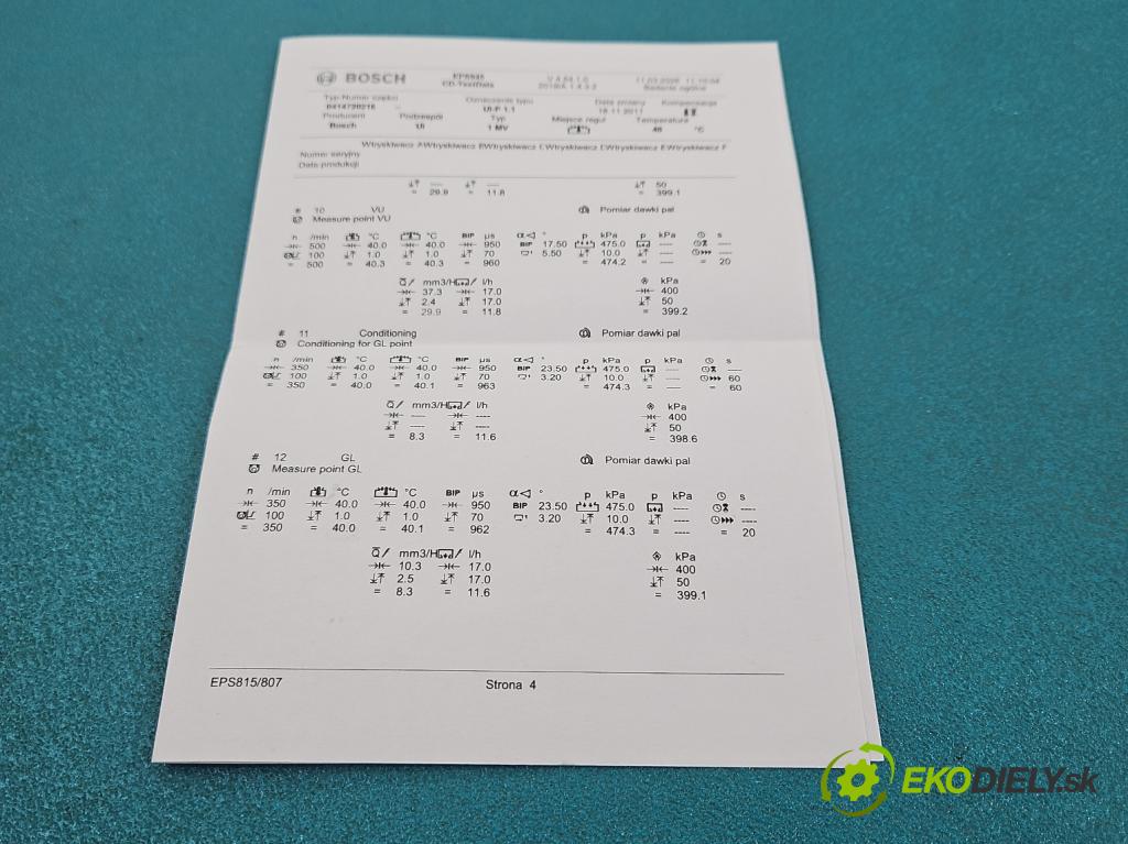 Vw Passat B5 1995-2005 1.9 TDi 131 HP manual 96 kW 1896 cm3 5- vstrekovacie čerpadlo 0414720216 (Vstrekovač paliva)