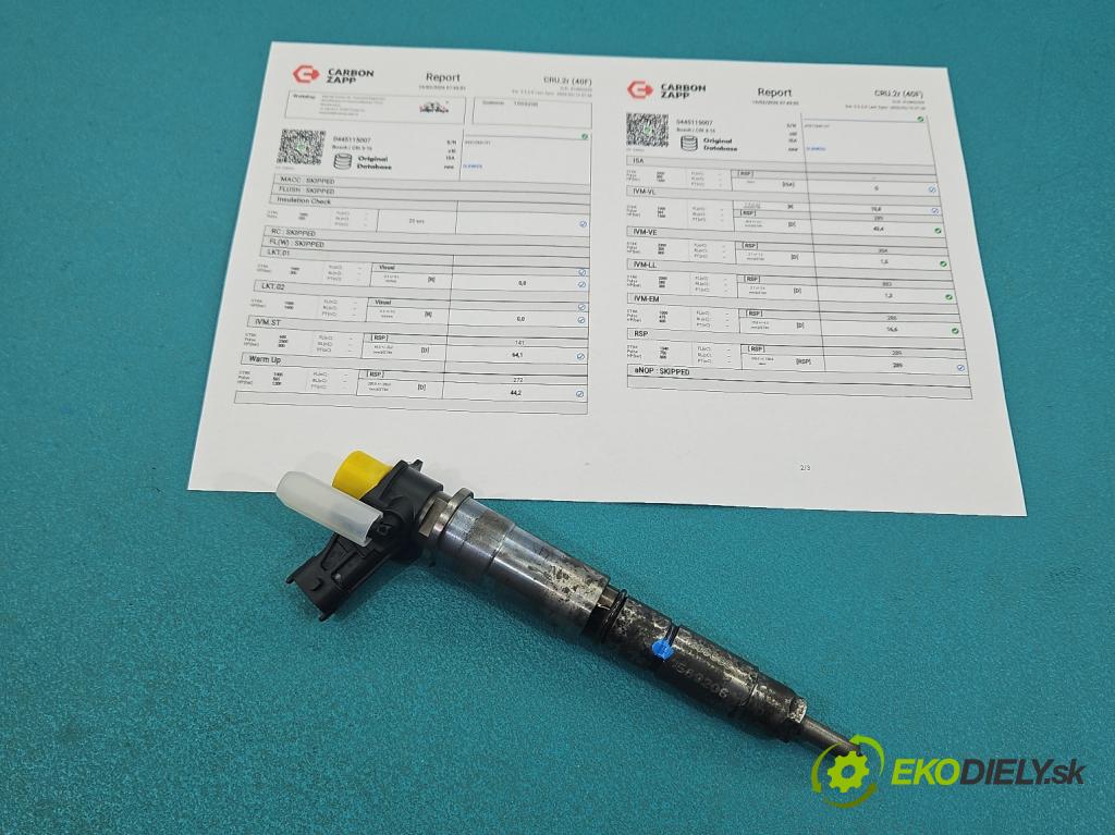 Renault Laguna III 2007-2015 2.0 dci 131 hp manual 96 kW 1995 cm3 5- vstřikovač 0445115007 (Vstřikovač paliva)