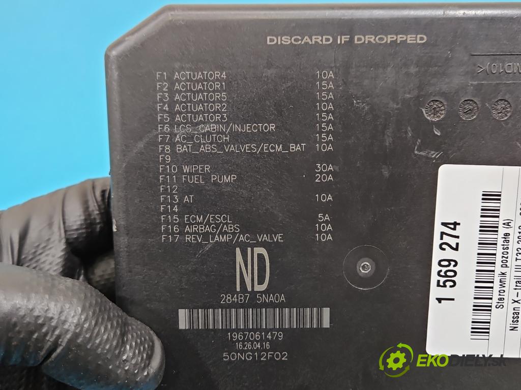 Nissan X-trail III T32 2013-2021 1.6 dci 131 HP automatic 96 kW 1598 cm3 5- riadiaca jednotka ostatné 284B75NA0A