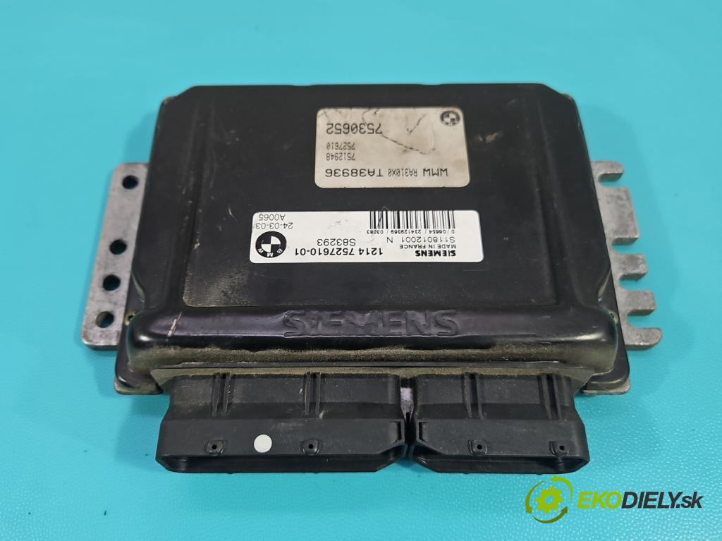 Mini One I 2000-2006 1.6 16V 90 HP manual 66 kW 1598 cm3 3- riadiaca jednotka motora 7527610
