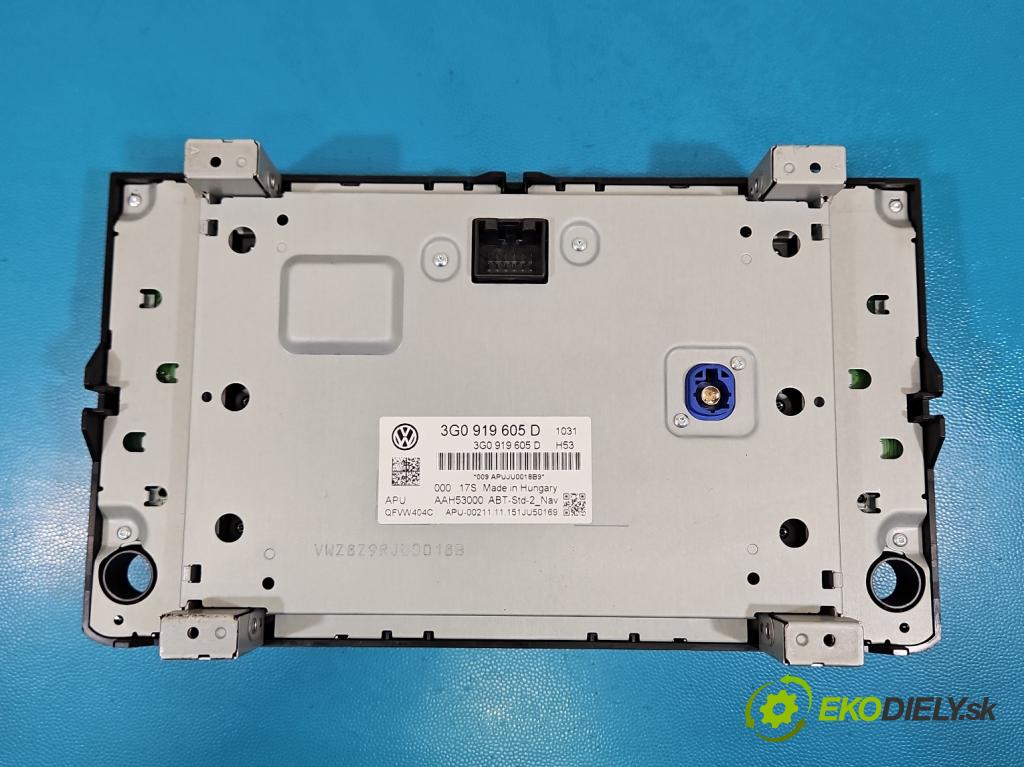 Vw Passat B8 2014 - 2.0 tdi 150 HP automatic 110 kW 1968 cm3 5- Radio originál 3G0919605D