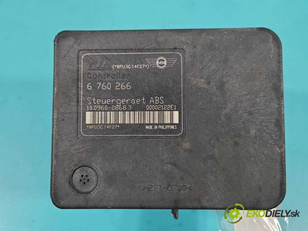 Mini One I 2000-2006 1.6 16V 90 HP manual 66 kW 1598 cm3 3- čerpadlo abs 6760266 (Pumpa ABS)
