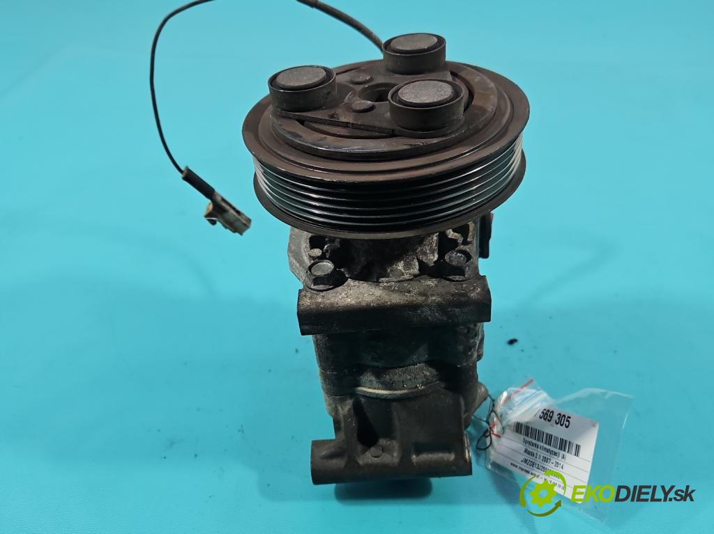 Mazda 2 II 2007-2014 1.3 16V 86 HP manual 63 kW 1349 cm3 3- Kompresor: klimatizácie V09A1AA4AK (Kompresor klimatizácie)