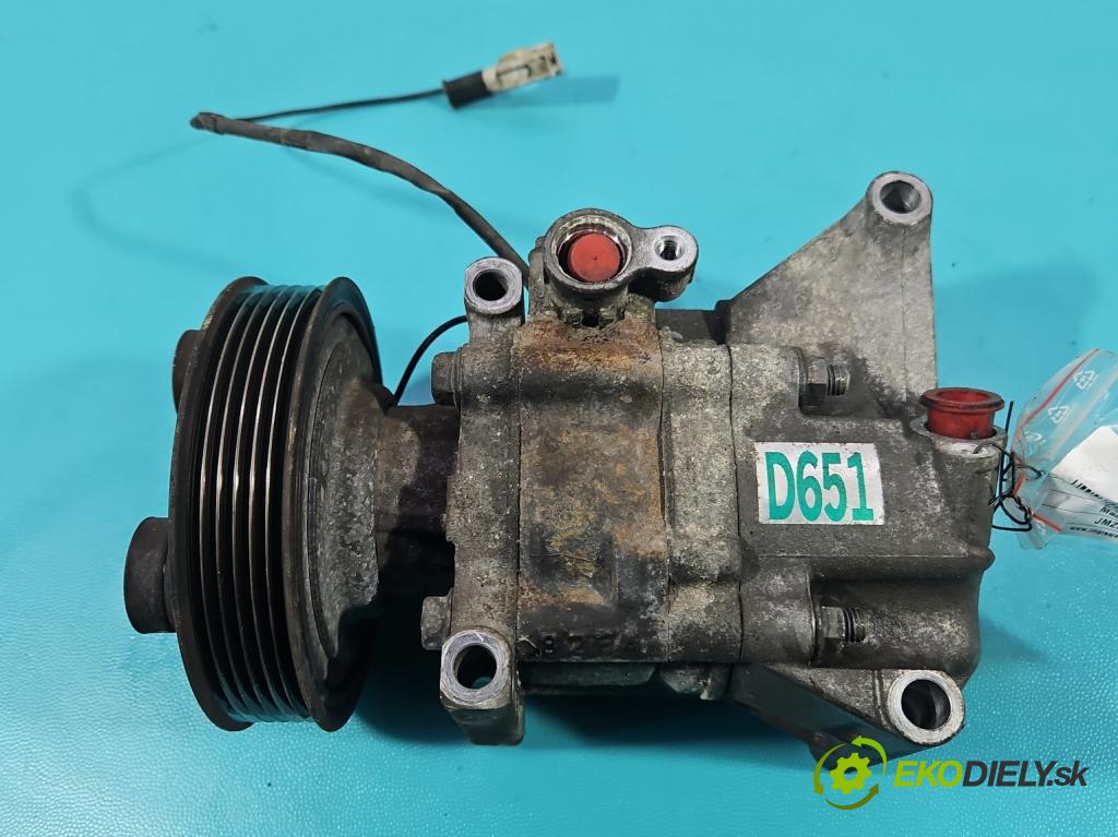 Mazda 2 II 2007-2014 1.3 16V 86 HP manual 63 kW 1349 cm3 3- Kompresor: klimatizácie V09A1AA4AK (Kompresor klimatizácie)