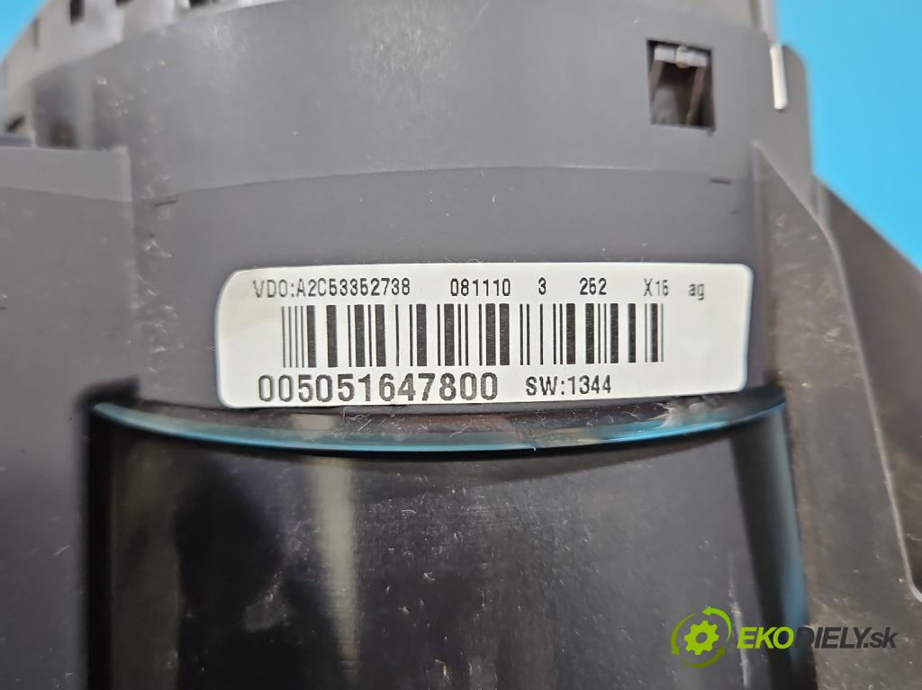 Alfa romeo Giulietta 1.6 jtd 105 HP manual 77 kW 1598 cm3 5- prístrojovka/ budíky 50516478 (Prístrojová doska)