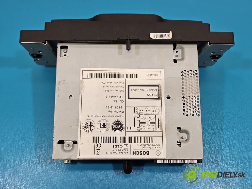 Alfa romeo Giulietta 1.6 jtd 105 HP manual 77 kW 1598 cm3 5- Radio originál 1560912490