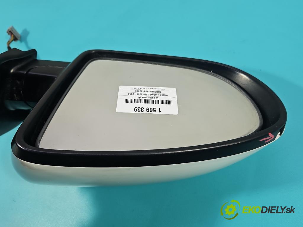 Nissan Qashqai I J10 2006-2013 2.0 dci 150 HP manual 110 kW 1995 cm3 5- zrkadlo ľavé  (Kľučka dverí ostatné)