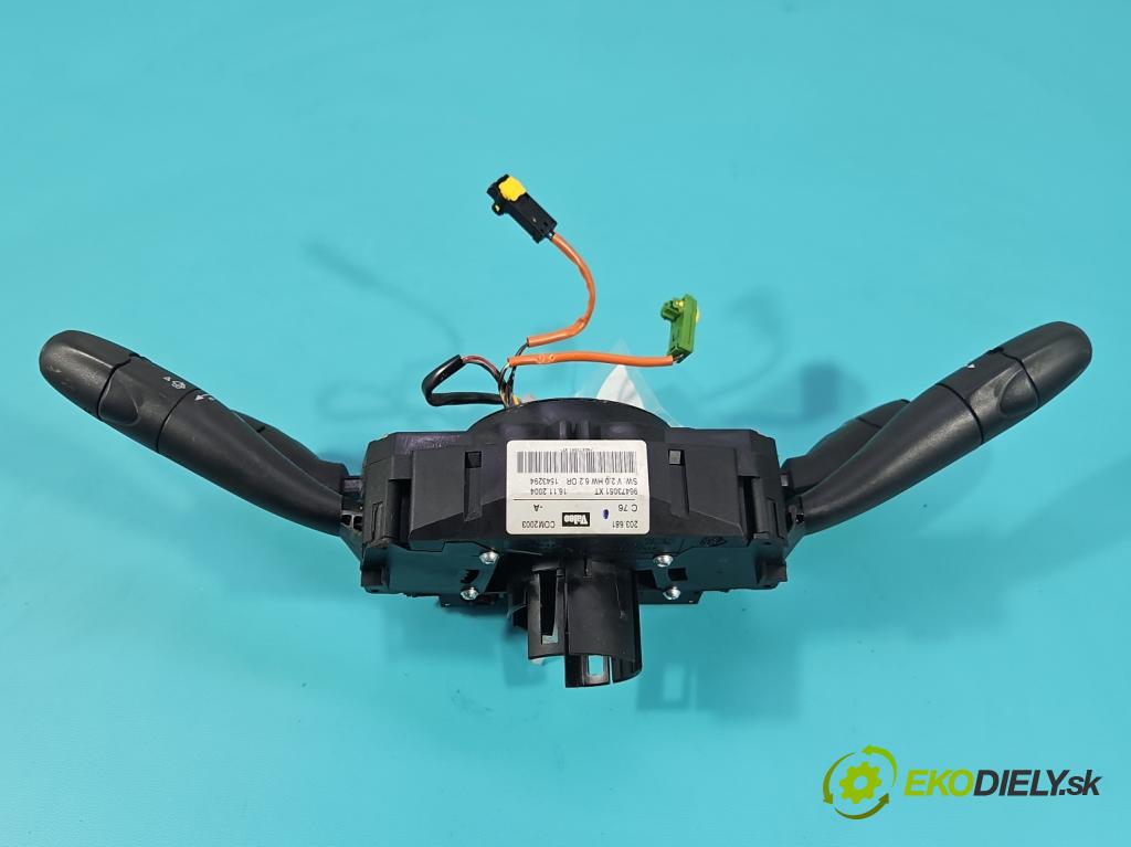 Peugeot 407 2.0 16V 136 HP manual 100 kW 1997 cm3 4- prepínač komplex: 96473051XT (Prepínacie páčky pod volantom)