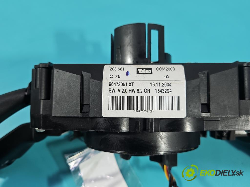 Peugeot 407 2.0 16V 136 HP manual 100 kW 1997 cm3 4- prepínač komplex: 96473051XT (Prepínacie páčky pod volantom)