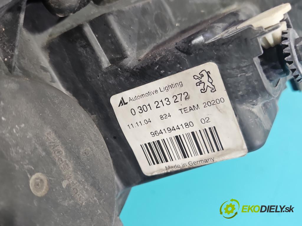 Peugeot 407 2.0 16V 136 HP manual 100 kW 1997 cm3 4- Reflektor: pravý 9641944180 (Svetlo predné pravé)