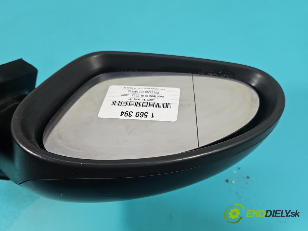 Seat Ibiza III 6L 2002-2008 1.4 16V 75 HP manual 55 kW 1390 cm3 3- zrkadlo ľavé  (Kľučka dverí ostatné)