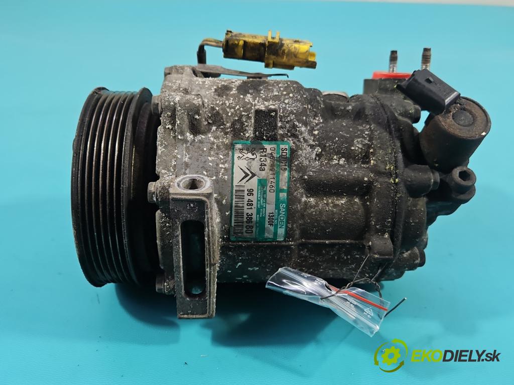 Peugeot 407 2.0 16V 136 HP manual 100 kW 1997 cm3 4- Kompresor: klimatizácie 9648138680 (Kompresor klimatizácie)