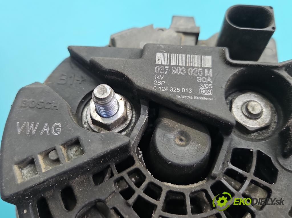 Seat Ibiza III 6L 2002-2008 1.4 16V 75 HP manual 55 kW 1390 cm3 3- Alternator 0124325013 (Alternátor)