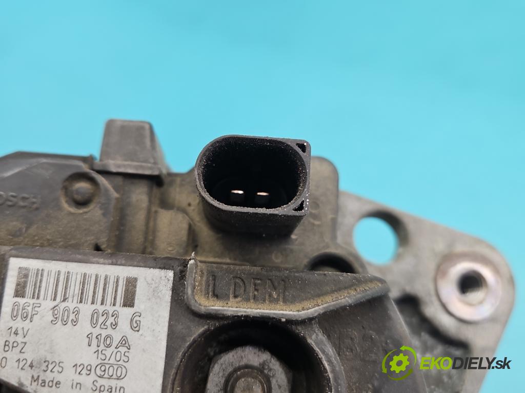 Vw Passat B6 2005-2010 1.6 8V 102 HP manual 75 kW 1595 cm3 5- Alternator 06F903023G (Alternátor)