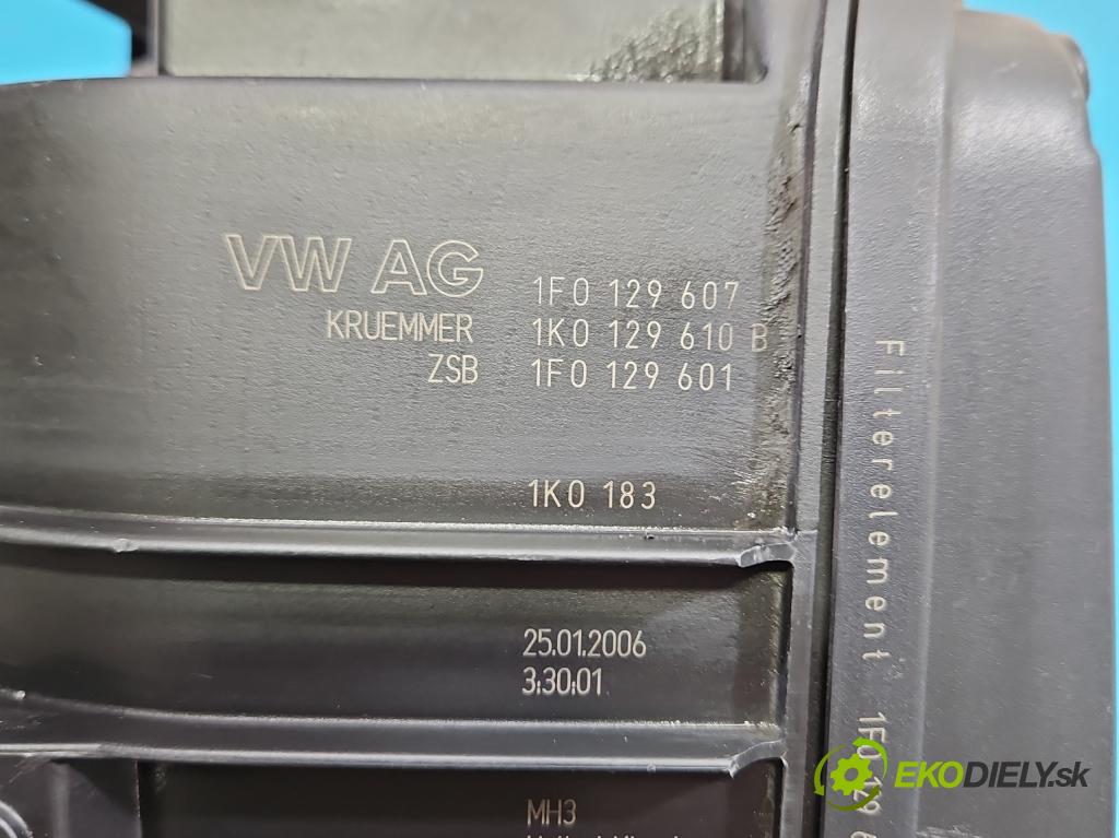 Vw Passat B6 2005-2010 1.6 8V 102 HP manual 75 kW 1595 cm3 5- obal filtra vzduchu 1F0129620 (Obal vzduchového filtra)
