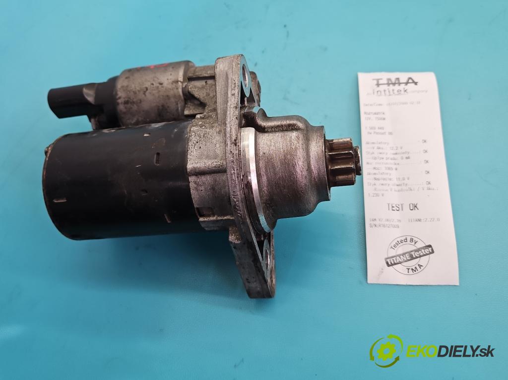 Vw Passat B6 2005-2010 1.6 8V 102 HP manual 75 kW 1595 cm3 5- štartér 0001120410 (Štartér)