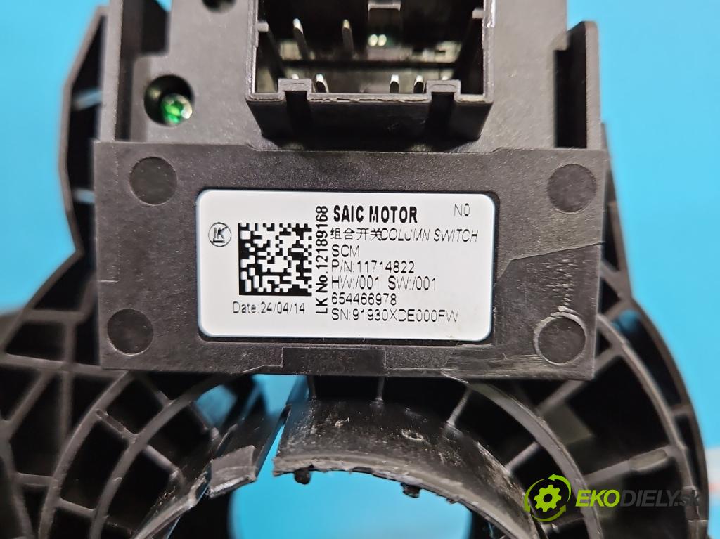 MG MG3  24- 1.5 16V 102 HP automatic 75 kW 1498 cm3 5- prepínač komplex: 11714822 (Prepínacie páčky pod volantom)