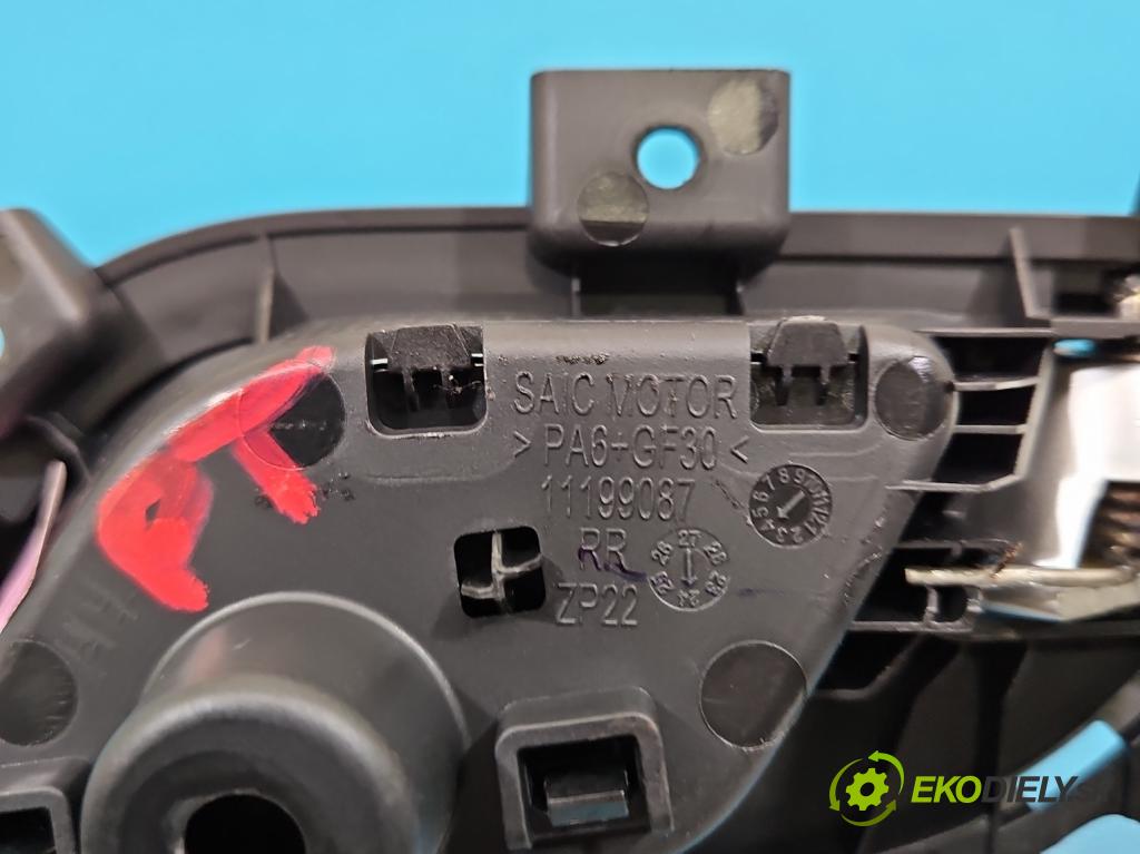 MG MG3  24- 1.5 16V 102 HP automatic 75 kW 1498 cm3 5- rukoväť uvnitř: zadné pravé 11199087 (Kľučka dverí ostatné)