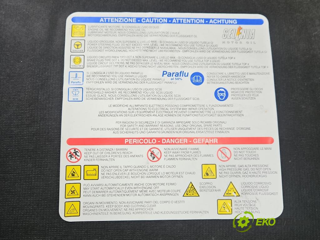 Alfa romeo Giulietta 1.6 jtd 105 HP manual 77 kW 1598 cm3 5- Zvuková izolácia kapoty