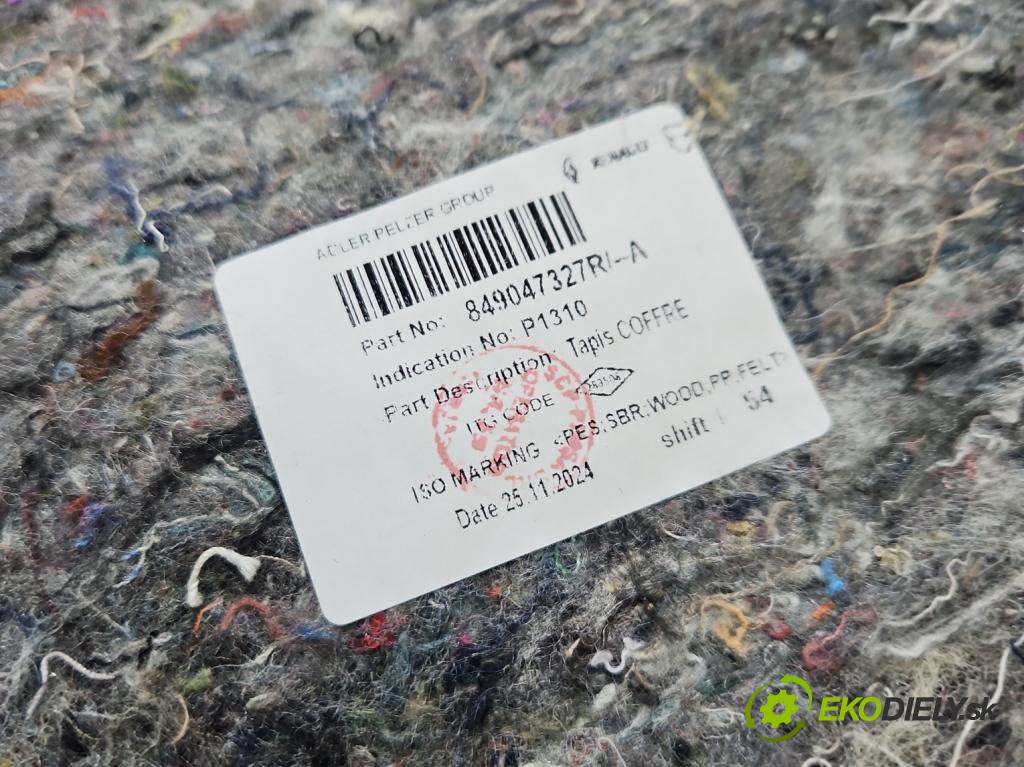 Dacia Duster III 24- 1.2 131 HP manual 96 kW 1199 cm3 5- koberec do auta kufra: 849047327R-A