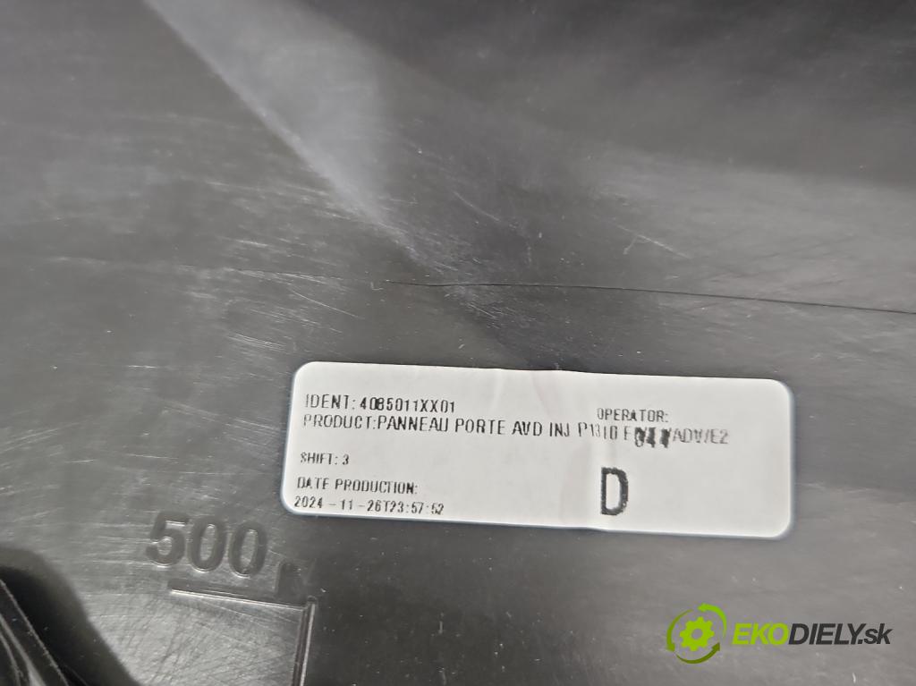 Dacia Duster III 24- 1.2 131 HP manual 96 kW 1199 cm3 5- Čalounictví: dvere predné pravé 809007008R