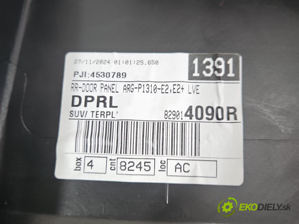 Dacia Duster III 24- 1.2 131 HP manual 96 kW 1199 cm3 5- Čalounictví: dvere zadné ľavé 829014090R