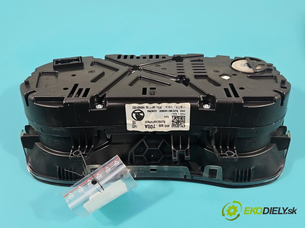 Skoda Fabia III 2014- 2021 1.0 MPI 60 hp manual 44 kW 999 cm3 5- Přístrojová deska 6V0920700A (Přístrojová deska)